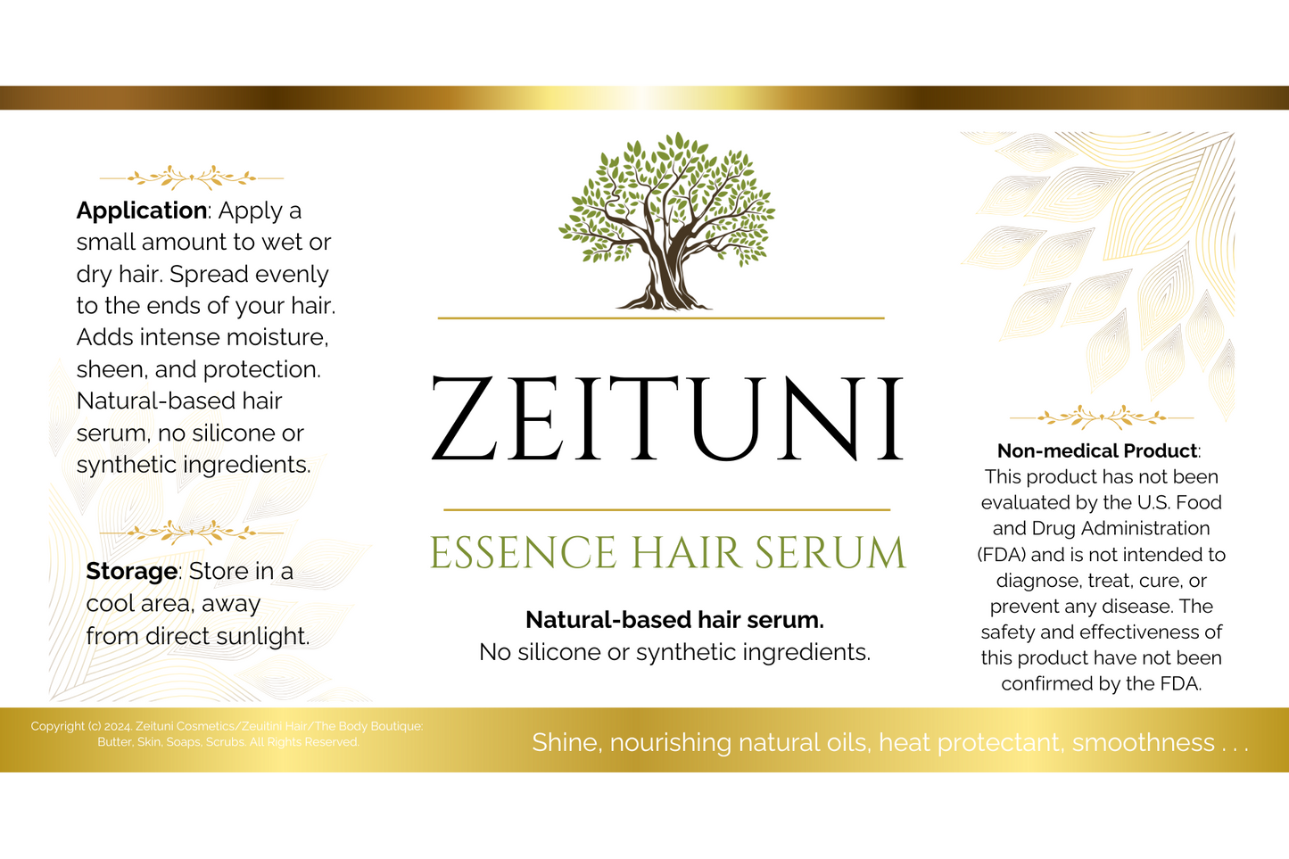 Zeituni Essence Hair Serum (2oz.)